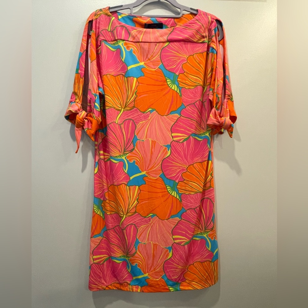 Trina Turk Pink and Orange Shift Dress